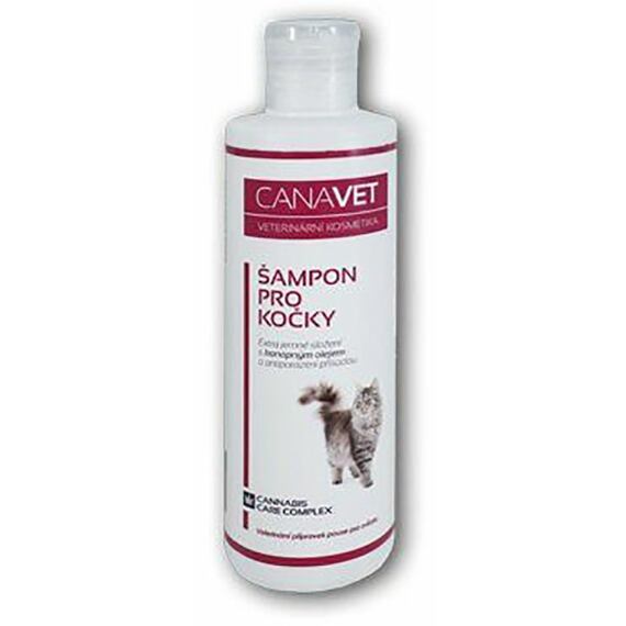 CANAVET šampon pro kočky s antiparazitní přísadou Canabis 250ml