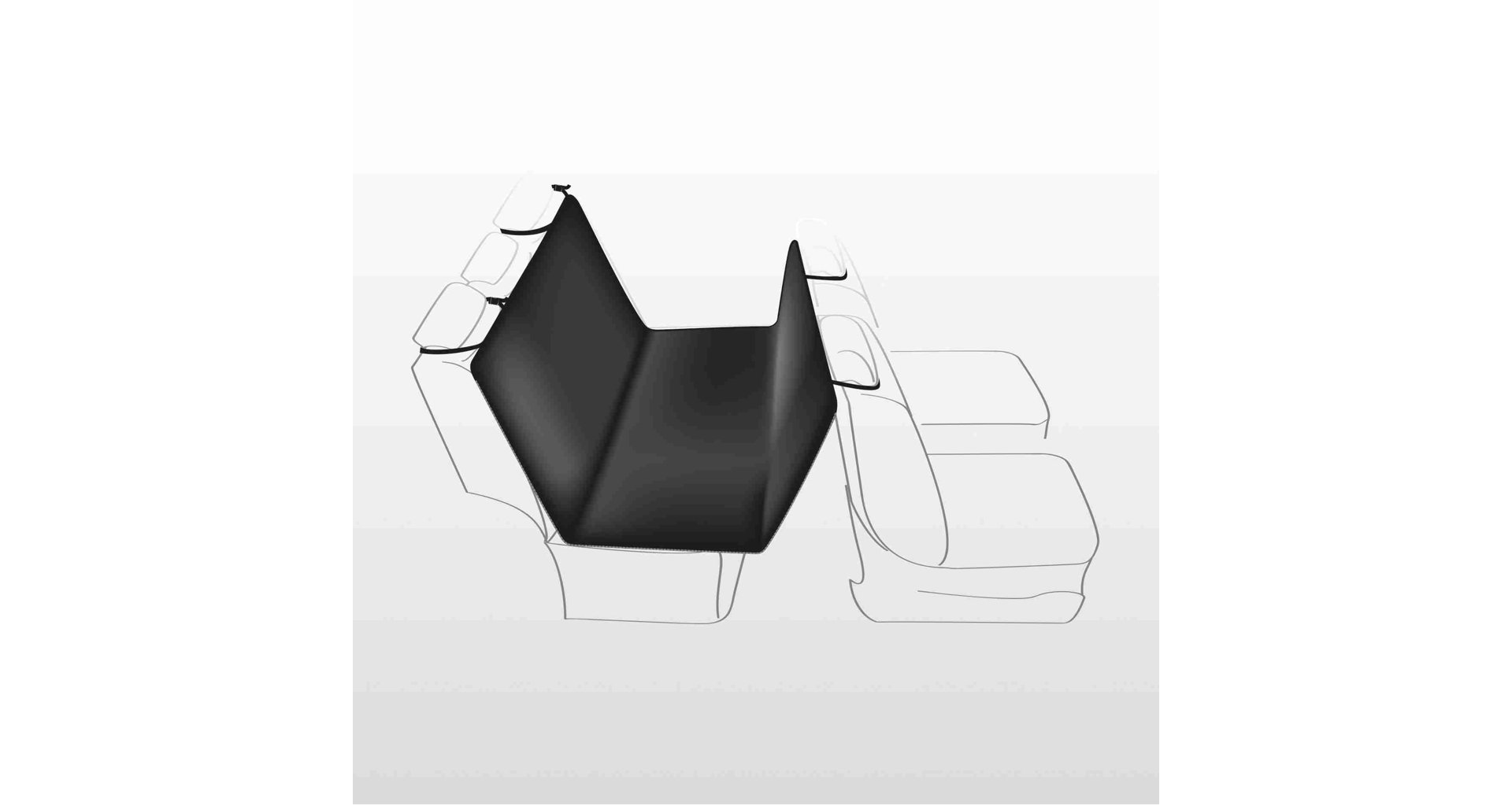 Autopotah nylon/flíz 1,40x1,45 m, černý s béžovými packami