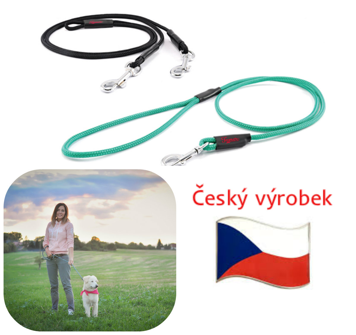 Vodítko TAMER klasik mini 145cm (mix)