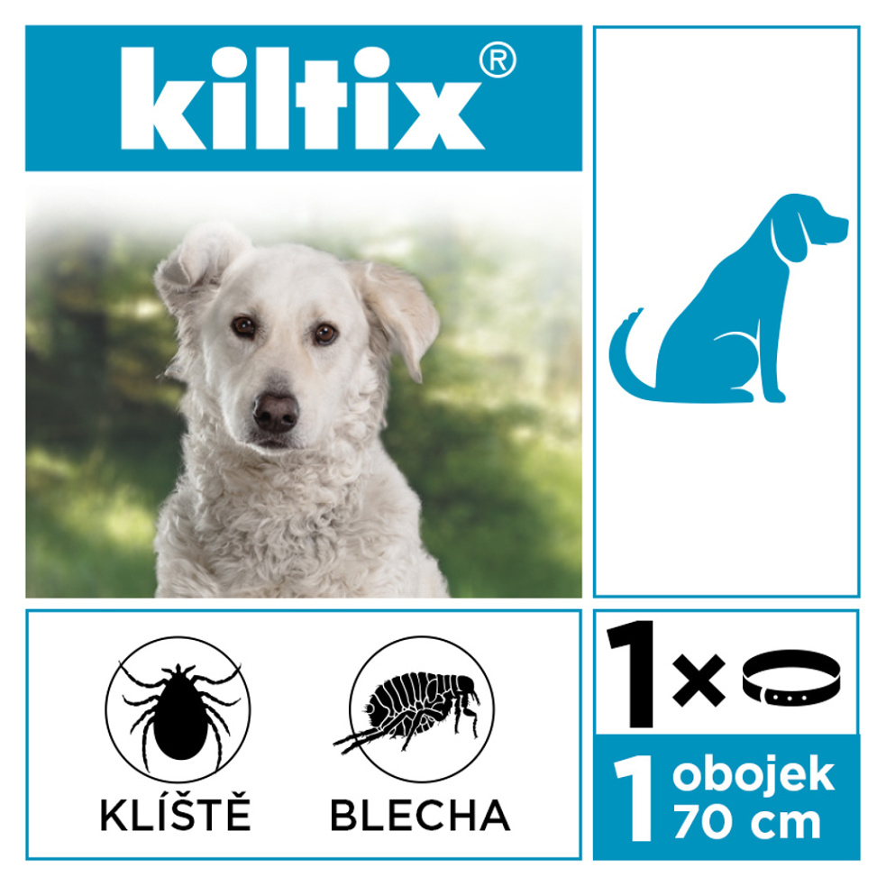 Kiltix obojek antiparazitni 70cm