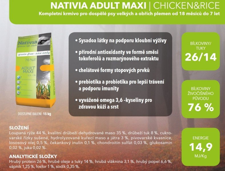 Nativia Adult Maxi 15kg