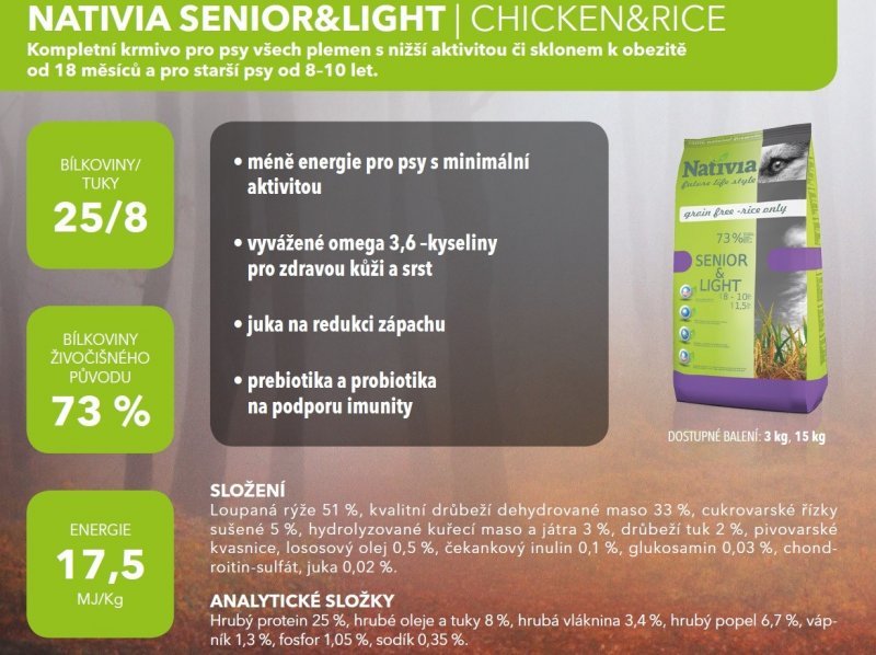Nativia Senior&Light 15kg