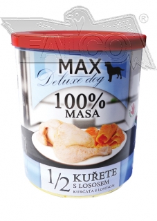MAX konzerva 1/2kuřete s lososem 800g
