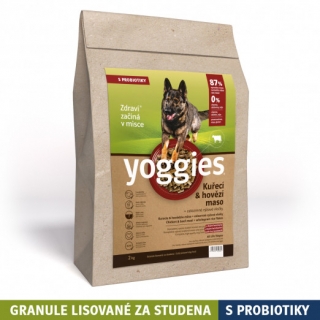Yoggies granule Kuře+Hovězí maso 2kg