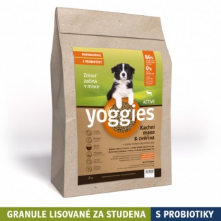 Yoggies Minigranule Active Kachní maso+Zvěřina 2kg
