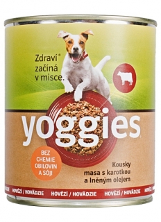 Yoggies konzerva s hovězím masem 800g