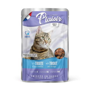 Plaisir cat pstruh + krevety 100g