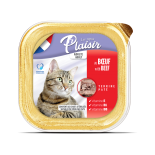 Plaisir cat vanička s hovězím 100g