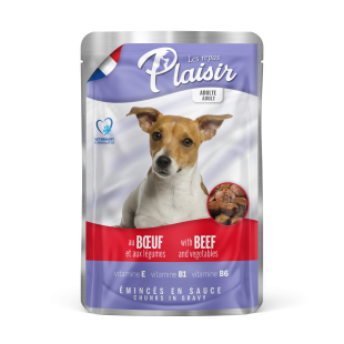 Plaisir dog kapsička hovězí se zeleninou 100g