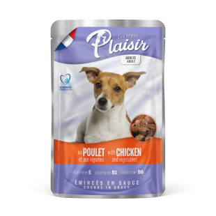 Plaisir dog kapsička kuřecí se zeleninou 100g
