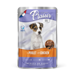 Plaisir dog kapsička pro štěňata s kuřecím 100g