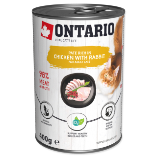 Ontario konzerva Kuřecí paté s králíkem 400g