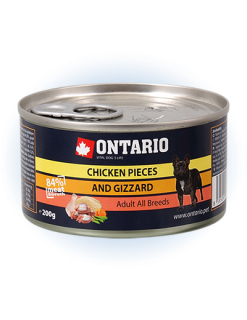 Ontario konzerva Chicken Pieces + Gizzard 200g