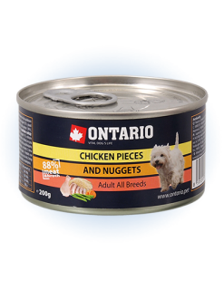 Ontario konzerva Dog Chicken pieces & Chicken nugget 200g