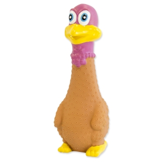 Hračka Latex slepice kvokající mix barev 19 cm