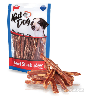 KIDDOG hovězí steak v proužku 80g
