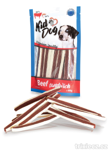 KIDDOG hovězí sendvič s treskou 80g