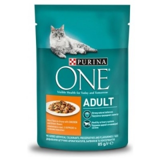 PURINA ONE Adult minifiletky kuře a zelené fazolky 85g 