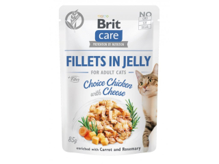 Brit Care Cat Fillets in Jelly Choice Chicken with Cheese 85g