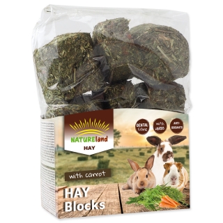 Seno NATURE LAND Hay bloky s mrkví 600g